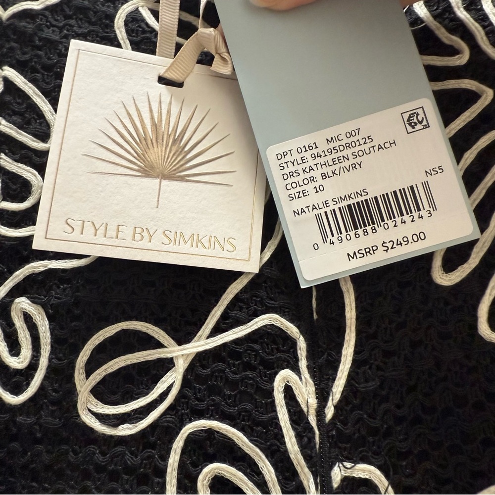 ANTONIO MELANI Black Maxi Dress Size 10 NWT Wedding Oscar De La Renta Style - Picture 4 of 16